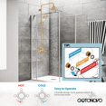 thumbnail image 4 of gotonovo Polish Gold Exposed Bathroom Shower Faucet 8 Inch Rainfall Shower Head System Handheld Spray Bathroom Wall Mount Shower Fixture Set, 4 of 4