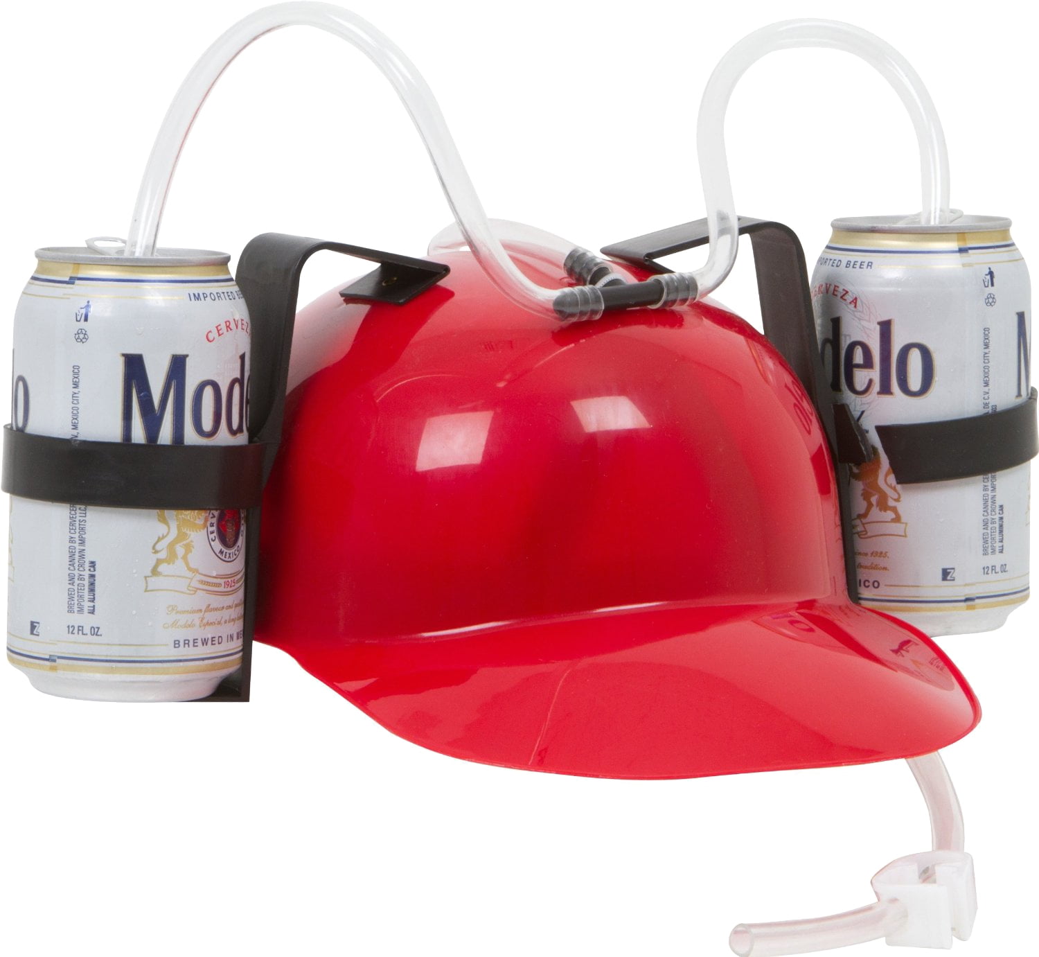 Red Beer & Soda Party Drinking Helmet Hat Perfect for Tailgates Barbecues 