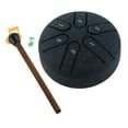 thumbnail image 1 of Tambor de Lengua de Acero, Mini Tambor de Mano Profesional, Instrumento de Percusioón de Tambor de 6 Notas, Tambor de Mano de Acero al Carbrower para Yoga Meditación Sonido, 1 of 7