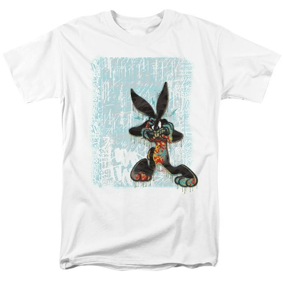 Looney Tunes Graffiti Rabbit S/S Adult 18/1 T-Shirt White