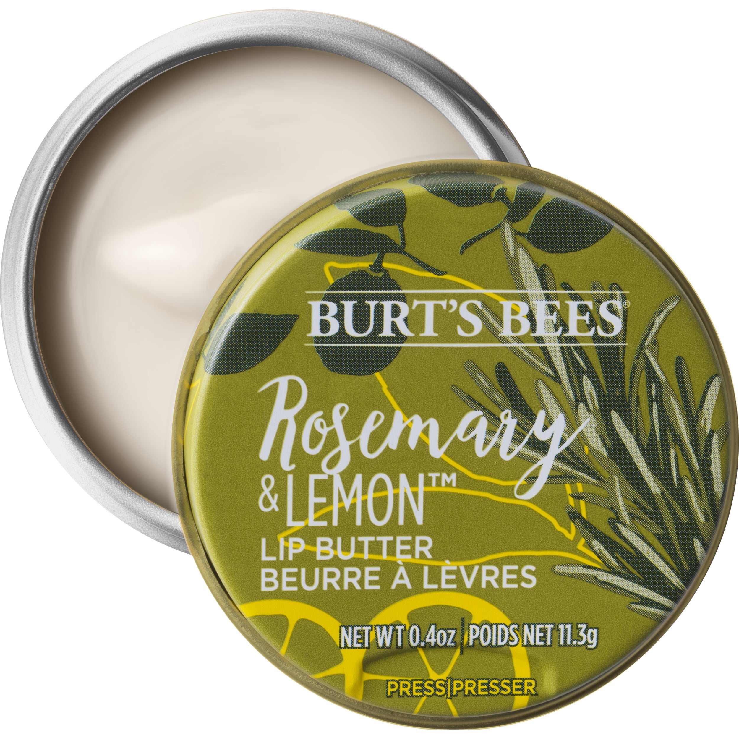 Burts Bees 100% Natural Lip Butter, Rosemary & Lemon, 1 Count