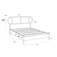 thumbnail image 3 of Brant House 75.75x84" Modern Wood/Rattan Gypsy Queen Size Bed in Black, 3 of 4