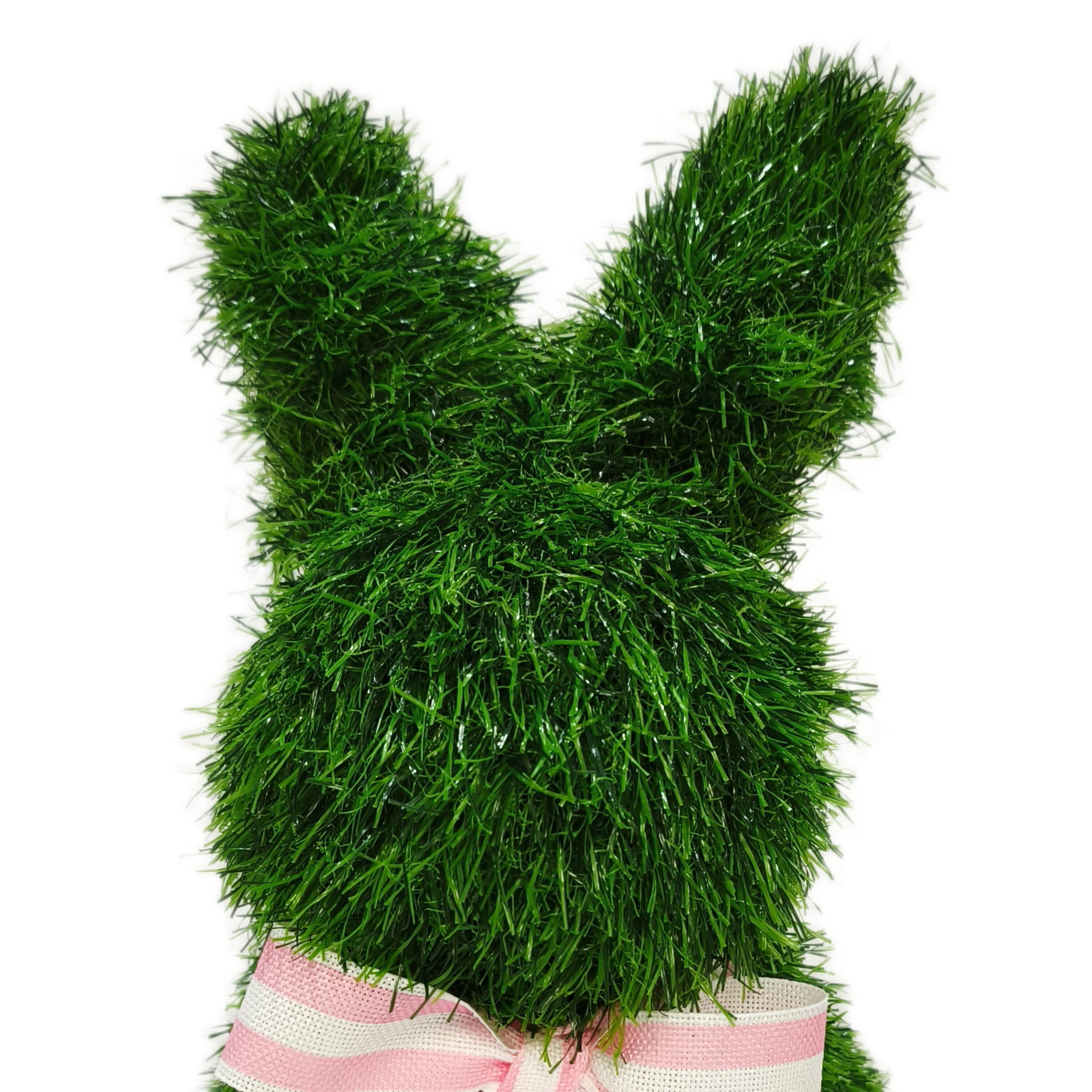 Faux Grass Sitting Bunny Tabletop Decoration, Green, 15.5", Easter by Way To Celebrate