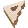 thumbnail image 6 of Ekena Millwork 3 1/2"W x 16"D x 16"H Funston Traditional Rough Cedar Woodgrain TimberThane Bracket, Primed Tan, 6 of 7