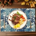 thumbnail image 5 of Flower Placemats, Set of 6 Spring Floral Heat-Resistant Fabric Placemats,Decorative Table Mats for Dining Room Kitchen Party Holiday 12x18 Inch, 5 of 6