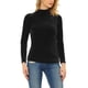 thumbnail image 1 of INSPIRAR CHIC Blusa de Mujer de Manga Larga Cuello Mock Turtleneck de Terciopelo Elástico 3XL Negra, 1 of 6