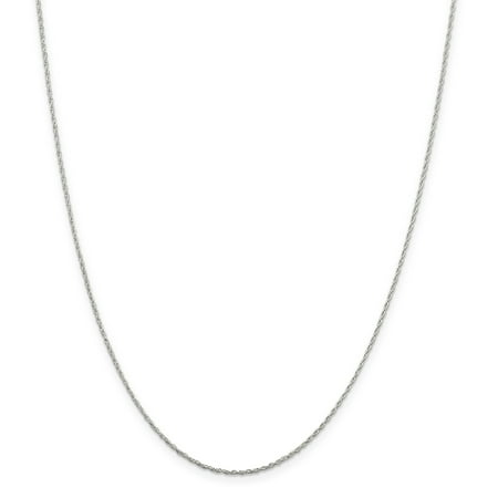 - 925 Sterling Silver 1.25mm Loose Link Rope Chain Necklace 30 Inch Pendant Charm Spiga Wheat Gifts For Women For Her