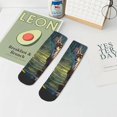 thumbnail image 7 of Naloa Peaceful Deer Lily Pond Ankle Socks for Women Non Slip Socks No Show Socks Classic Low Cut Casual Socks Casual Socks, 7 of 7
