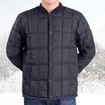 thumbnail image 1 of Blusa y camisa de manga larga con cuello alto para hombre, informal, de color liso, con bolsillos y botones, de poliéster., 1 of 4