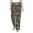 thumbnail image 2 of Lsque Rose Flowers Print Women's Pajama Pants, Lounge Pant - Comfortable Home Wear,Elastic Waistband, Stylish Design-Medium, 2 of 9