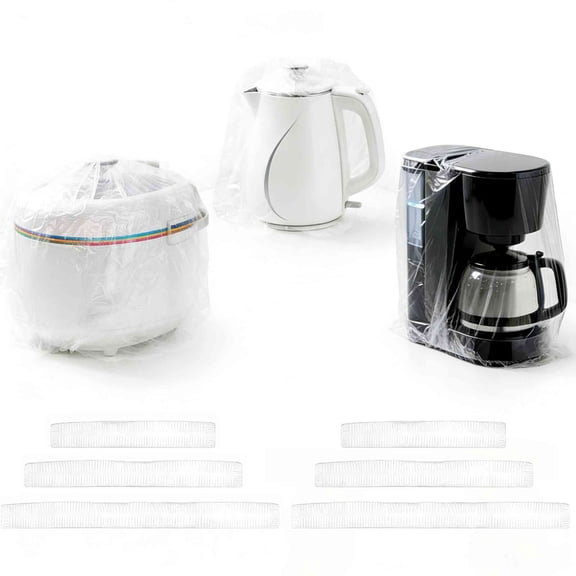 30Pcs Kitchen Small Appliance Dust Covers, 3 Sizes Disposable Thickened Plastic Cover for Air Fryer, Blender, Coffee Maker, Pressure Cooker