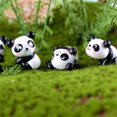 thumbnail image 4 of Lindo Panda juguetes figuritas Playset decoración de pasteles para adornos de jardín de hadas, 4 of 5