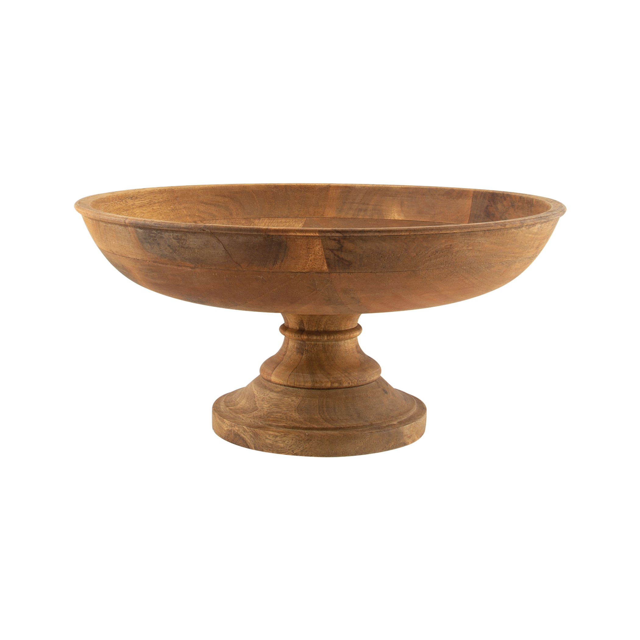 Wooden Bowl on Pedastal Unfinished