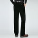 thumbnail image 5 of Pantalones largos de pana para hombre, de mediana edad, lisos, con botones, cremallera, cintura alta, bolsillos, pantalones largos de poliéster para hombre., 5 of 6