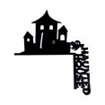 thumbnail image 2 of Decoración de esquina de puerta de Halloween BuyWeek letrero con castillo de tumbas tecnología innovadora, 2 of 7