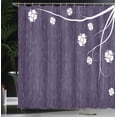 thumbnail image 3 of Ambesonne Dark Purple Shower Curtain, Violet Beauty Floral, 69"Wx84"L, Quartz, 3 of 4