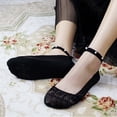 thumbnail image 2 of MSJUHEG No Show Socks Womens,Lace Socks,Womens Socks,Footies Socks for Women,Flat Socks,Ballerina Socks Solid Non Slip Socks Lace Splice Socks Boat Socks Black One Size, 2 of 5