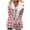 Red, variant on Fashion Winter Warm Jackets for Womens Plus Size Zip Up Plaid Printed Fashionable Long Sleeved Pocket Composite Plush Button Coat