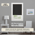 thumbnail image 3 of Achim GII Morningstar Indoor Cordless Black Vinyl Light Filtering Window Mini Blind, 64" L x 52" W, 3 of 7