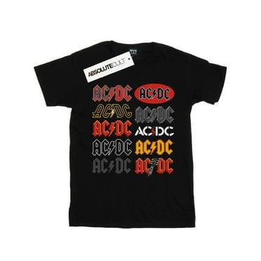 AC/DC Girls Multi Logos Cotton T-Shirt