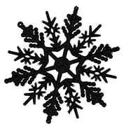 Christmas Snowflake Ornaments Sprinkles Tree Pendant 24 Pieces (Black)