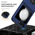 thumbnail image 4 of Nalacover Case for Samsung Galaxy Z Flip5 Magnetic Ring Holder Kickstand Cover, Heavy Duty Rugged PC + TPU Shockproof Lens Protection Phone Case for Samsung Galaxy Z Flip5, Blue, 4 of 7