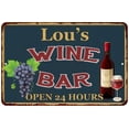 thumbnail image 1 of Lou's Green Wine Bar Sign Wall Decor 8 x 12 Matte Finish Metal 108120043027, 1 of 1