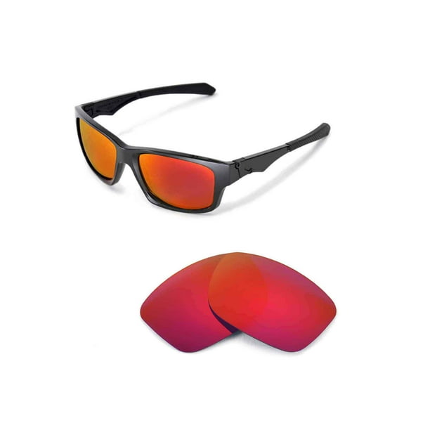 Walleva Fire Red Replacement Lenses for Oakley Jupiter Squared 