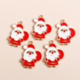 thumbnail image 3 of 10 Uds. De colgantes para joyería de Navidad esmaltados mezclados, colgantes con forma de sombrero de ciervo y árbol de Papá Noel para collares y pendientes para manualidades, regalos, 3 of 4
