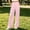 Pink, variant on Women Elastic High Waist Wide Leg Pants Seam Detail Patch Pocket Soft Flow Loose Casual Floor Length Trousers Pink S