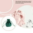 thumbnail image 1 of stanreset Velour Jewelry Bag Drawstring Round/Square Bottom Gift Small Pack Green/round bottom, 1 of 6
