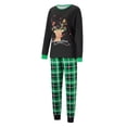 thumbnail image 3 of Christmas Family Pajamas Matching Set Long Sleeve Deer Print Top Plaid Pants Sleepwear, 3 of 10