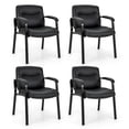 thumbnail image 1 of Gymax Ensemble de 4 Chaises de Salle d'Attente Sans Roues avec Accoudoirs Rembourrés pour Réunion, 1 of 7