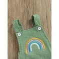 thumbnail image 5 of Biekopu Newborn Baby Rainbow Bodysuit, Buttons Decor Wide Shoulder Straps Romper, Short One-Piece Clothes, 5 of 9