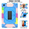 thumbnail image 2 of Dteck Shoulder Strap Case for Samsung Galaxy Tab A7 10.4" SM-T500 T505 (2020 Released) 10.4-inch,Shockproof Armor Rubber Hybrid 3-Layer Protection Back Cover without Screen Protector,Blue+Rainbow, 2 of 6