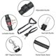 thumbnail image 3 of Cinturón de nailon para perro, arnés universal ajustable para coche para perros y gatos con amortiguación, correa 2 en 1, cinturón de seguridad duradero para mascotas para viajes (negro), 3 of 5