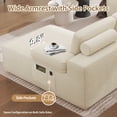 thumbnail image 4 of 128" Modular Sectional Sofa, Convertible U Shaped Cloud Couch, Sectional Couches for Living Room, No Assembly Required, Beige, 4 of 8