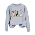 thumbnail image 4 of WEAIXIMIUNG Chandail en Molleton pour Femmes Tendance avec Col Chandail en Molleton de Noël pour Femmes Imprimé Animal Ferme, 4 of 4