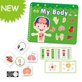 thumbnail image 2 of Busy Book Sticker Baby Toys Kid Montessori Baby Educational Toy Friut Animal Human Body Matching Game Sensory Busy Board heqiyong LED, 2 of 2