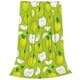 thumbnail image 2 of Bingfone Green Apple Print Flannel Fleece Blanket Throw Blanket For Bed,Sofa,Couch,Travel,Camping(50"X40"), 2 of 9