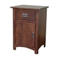thumbnail image 2 of Crafters and Weavers Mission Quarter Sawn Oak 1 Door Drawer Nightstand in Walnut, 2 of 7