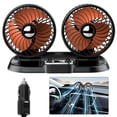 thumbnail image 1 of Bgsha 1pc 360 degree Rotation 2Speed Cooling Cooler USB 5V 12V 24V Double Head Car Fan, 1 of 8