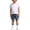 White, variant on Cethrio Boys Cotton Outfit Sets, 3 Piece Short Sleeve Summer School Kids Clothing sets White Size 8