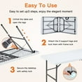 thumbnail image 4 of JOINSUN 4FT Plastic Folding Table, Indoor Heavy Duty Portable with Handle and Lock - White, 4 of 8