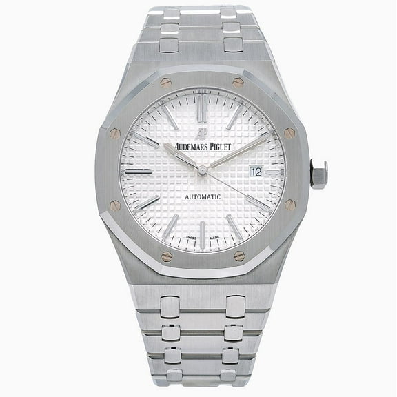 Pre-Owned Audemars Piguet Royal Oak Self Winding 15400ST 41MM Silver Dial With Stainless Steel Bracelet