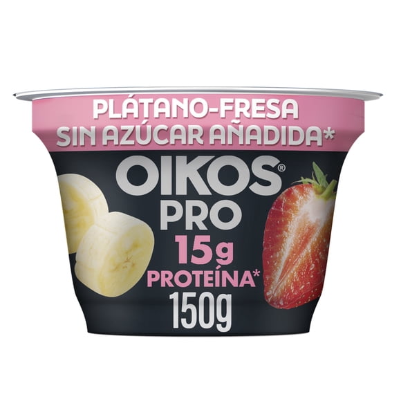 Yoghurt Griego Oikos Deslactosado Pro Fresa y Plátano 150 g