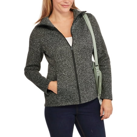 Faded Glory Women's Sweater Fleece Jacket - Walmart.com