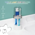 thumbnail image 3 of Toothbrush Holder Stand with Tooth Brush Cups/Cover, Toothpaste Holder Stand with 3Slots，Dental Storage Organizer Holder Stand, for Toothpaste (White), 3 of 7