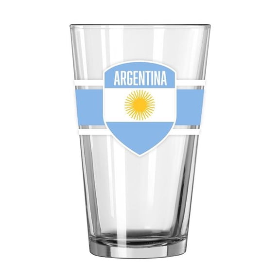 Logo Brands C4770-G16P-16 Argentina 16 oz Stripe Pint Glass