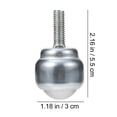 thumbnail image 2 of CATIEBYE 4Ud Unidades De Bola De Transferencia Con Rodamiento Para Superficies Lisas Color Plata Industrial, 2 of 6